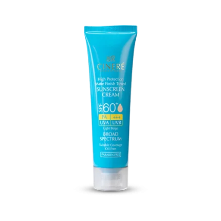 کرم ضدآفتاب رنگی SPF60 سینره | Cinere Tinted Sunscreen Cream SPF60