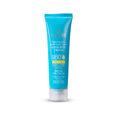 کرم ضدآفتاب رنگی SPF60 سینره | Cinere Tinted Sunscreen Cream SPF60