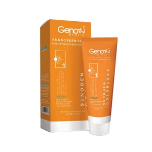 کرم ضدآفتاب سانوژن ژنوبایوتیک مناسب پوست های چرب و مختلط | Geno Biotic Sunogen Colorless Sunscreen Cream For Oily and Combination Skin