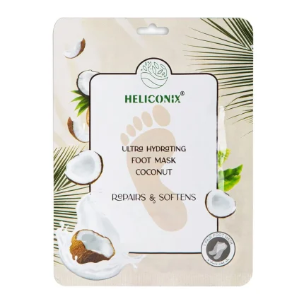 ماسک آبرسان پا با رایحه نارگیل هلیکونیکس | HELICONIX ULTRA HYDRATING FOOT MASK COCONUT