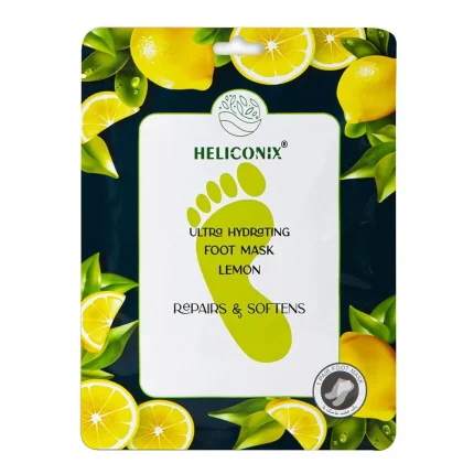 ماسک آبرسان پا لیمویی هلیکونیکس | HELICONIX ULTRA HYDRATING FOOT MASK LEMON
