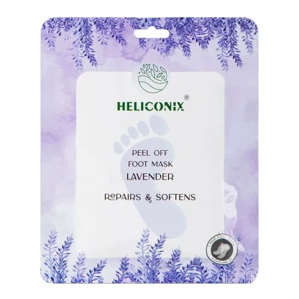 ماسک لایه بردار پا لوندر با رایحه اسطوخودوس هلیکونیکس | HELICONIX HYDRATING FOOT MASK LAVENDER