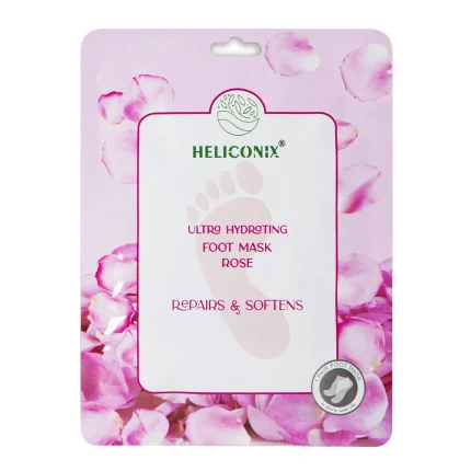 ماسک آبرسان پا با رایحه رز هلیکونیکس | HELICONIX ULTRA HYDRATING FOOT MASK ROSE
