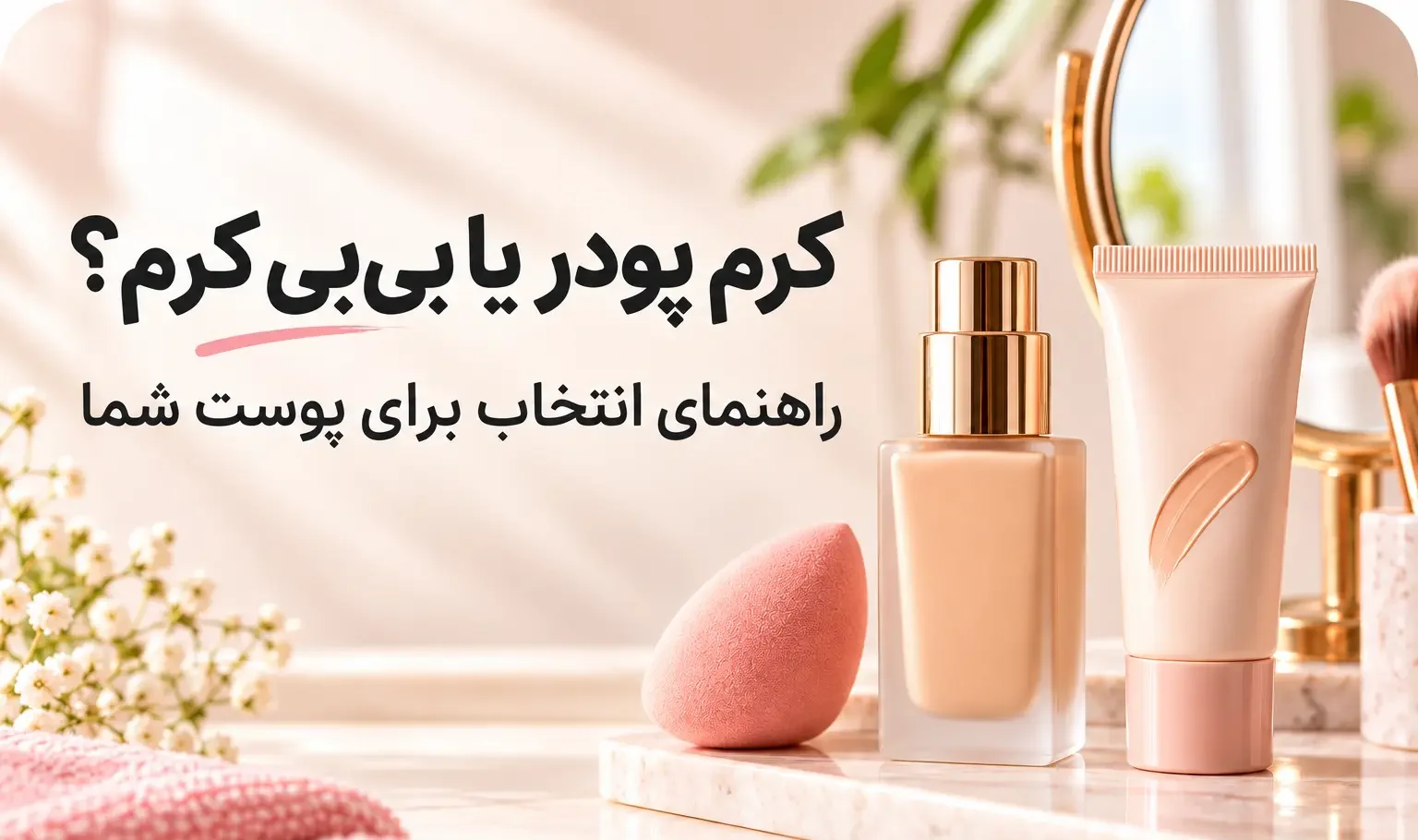 انتخاب کرم پودر مناسب پوست,بی بی کرم